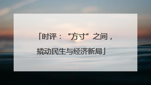 时评：“方寸”之间，撬动民生与经济新局